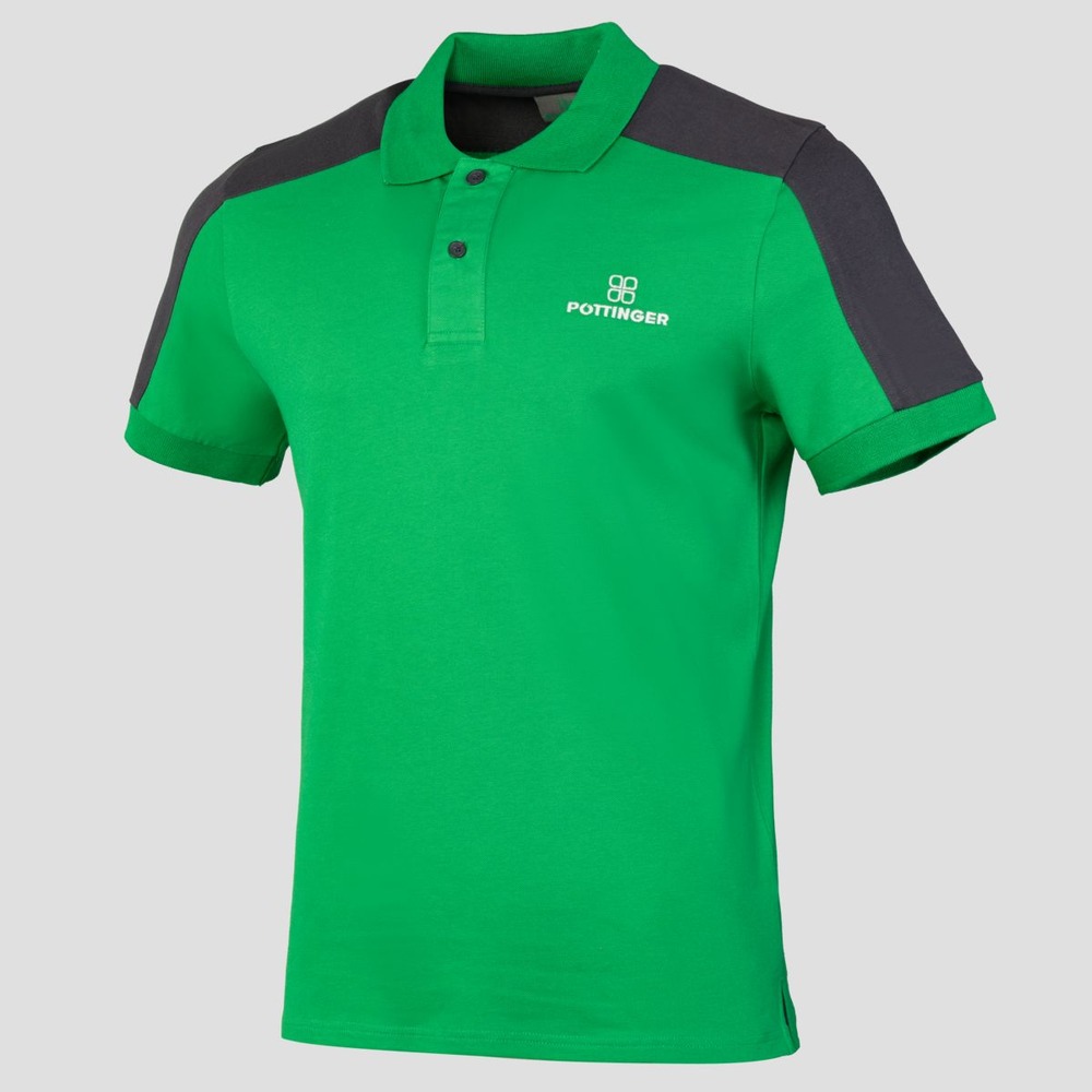 Men's polo shirt green-grey