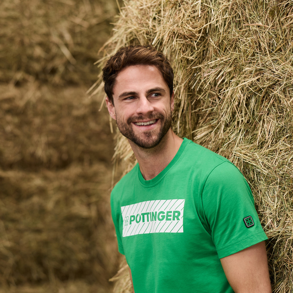 T shirt with logo, green