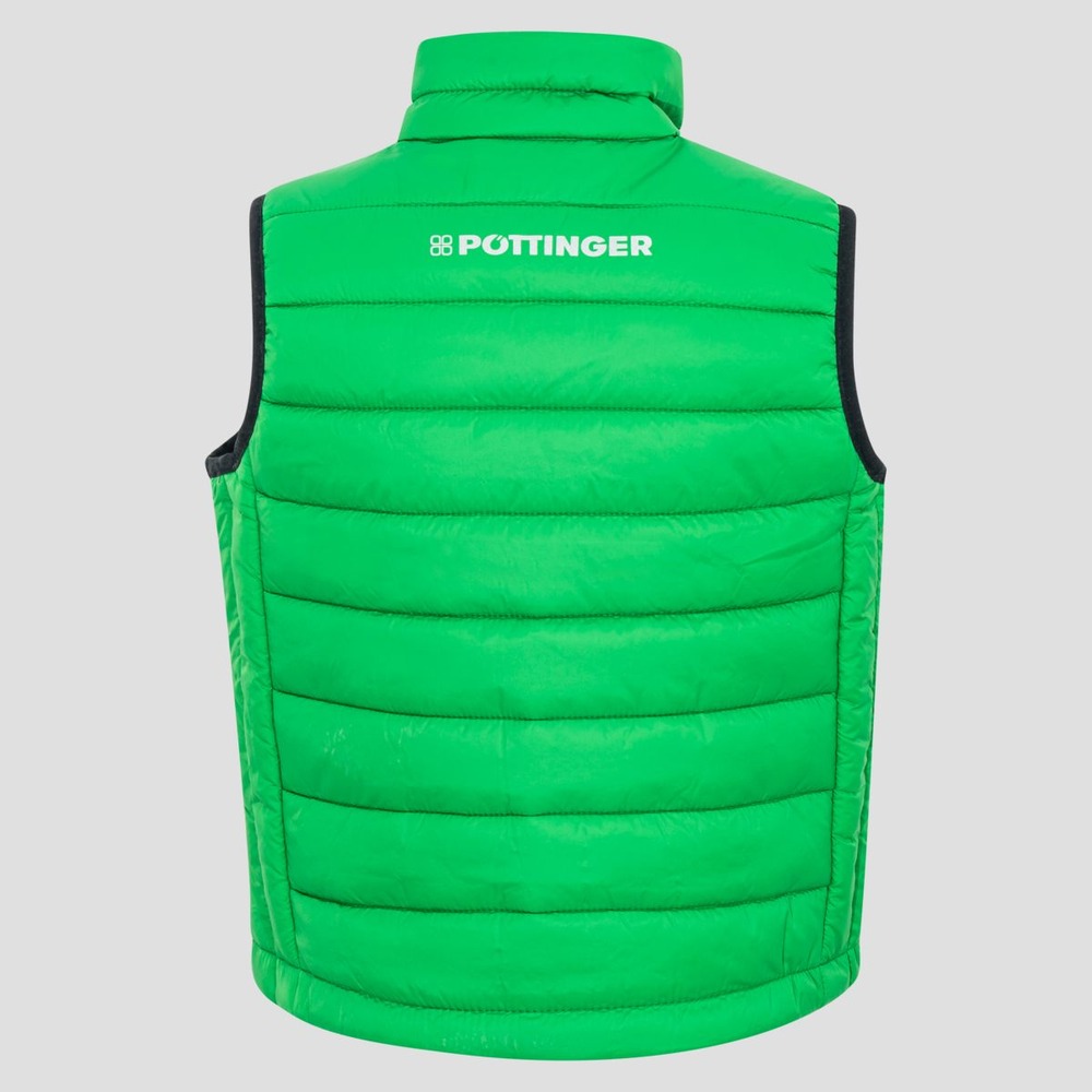Kids quilted waistcoat with patches